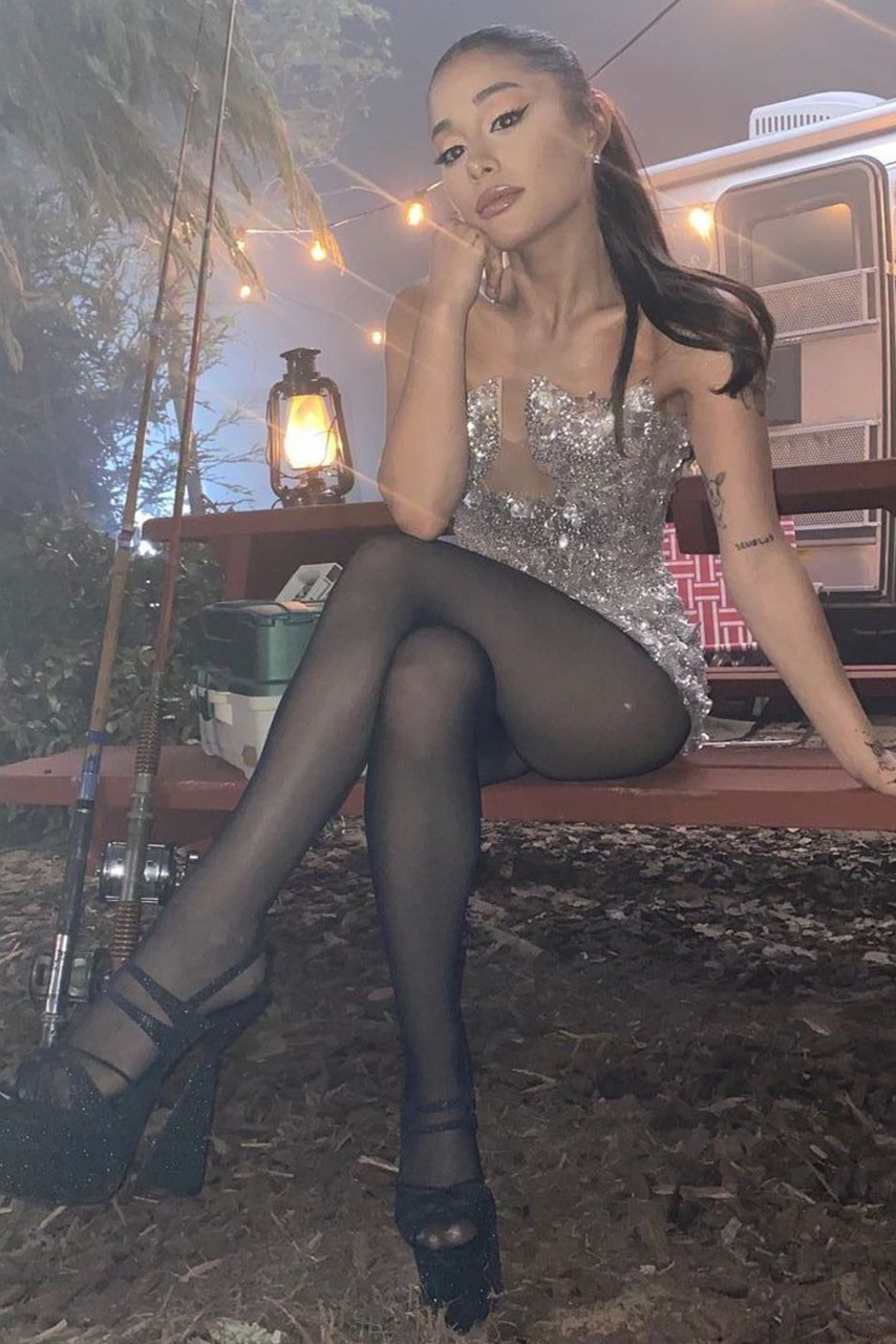 Ариана Гранде на съемках «Голоса»