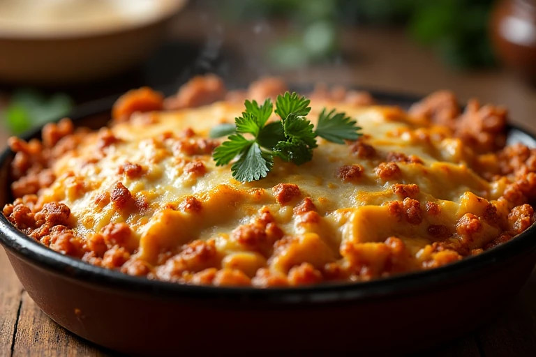 Макароны с фаршем из духовки