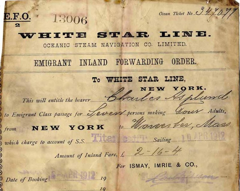 Билет на Титаник документ, история, книжка, паспорт, трудовая