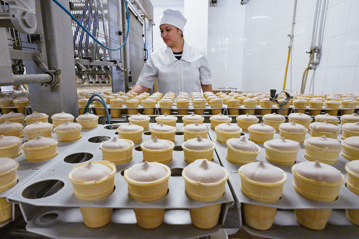 В России на 66% выросло производство мороженого