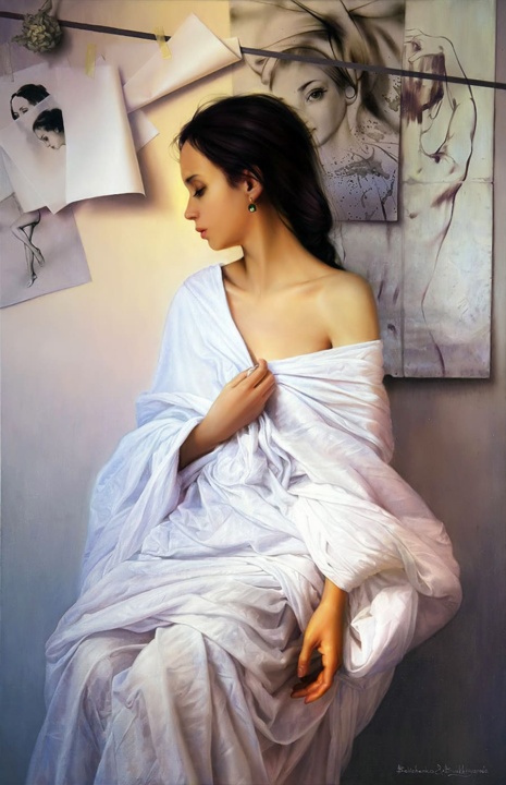 Художники Андрей Беличенко и Мария Бухтиярова. Девичий стан, шелками схваченный… 