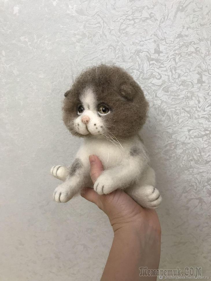 Котенок Листик игрушки,рукоделие,своими руками
