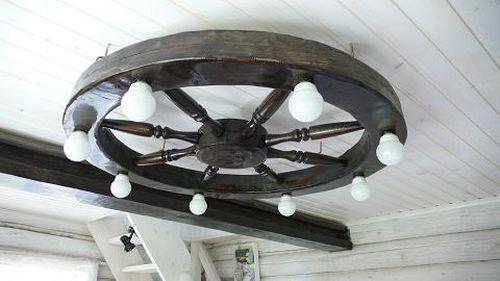 Люстра-колесо своими руками Люстра-колесо своими руками сделай сам