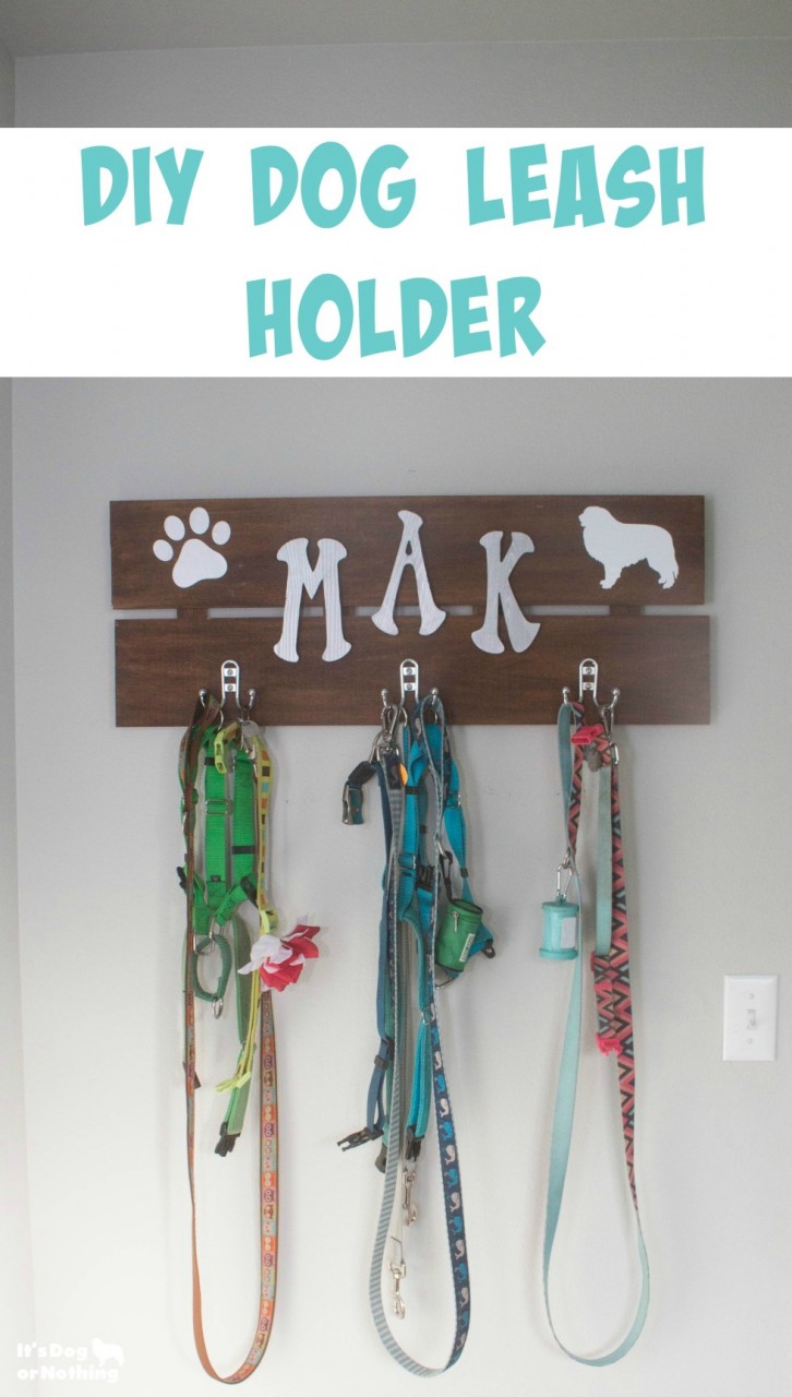 Can't find the dog leash holder you want? It's easier than you think to create your own! Here's how I created my own DIY dog leash holder.