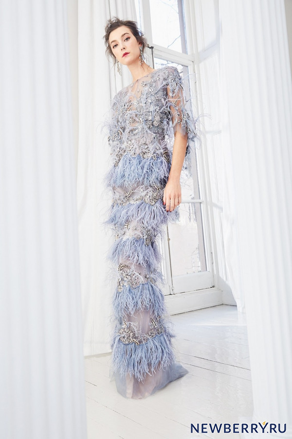 Невообразимо женственные вечерние платья Marchesa Pre-Fall 2020 marchesa,дизайнеры,коллекции,мода,мода и красота