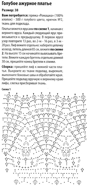 Белое платье вязанное крючком на обложке журнала