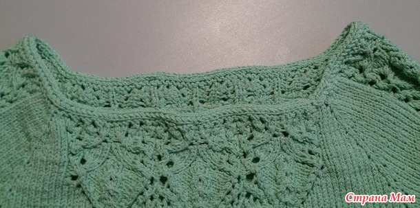 Вязаный женский пуловер Вязаный женский пуловер вязание спицами,Одежда,Хенд мейд