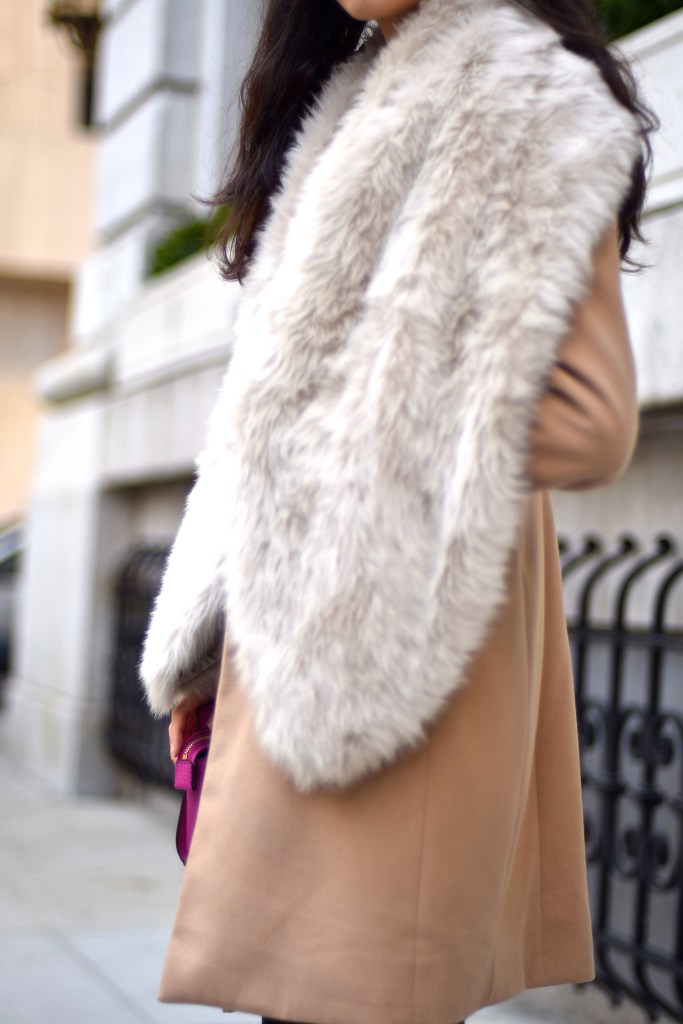 camel coat and fur stole 10