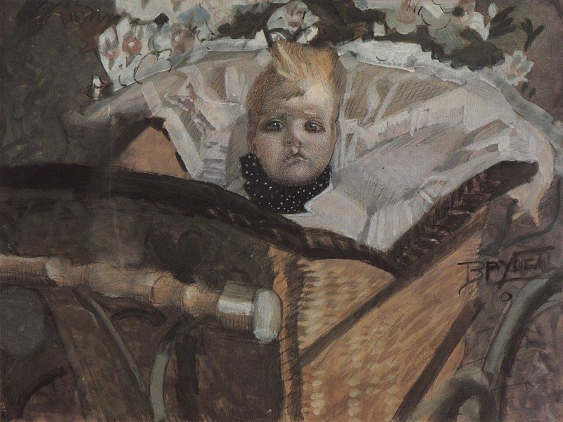Портрет сына, 1902 Врубель, биография, великие имена, искусство, картины, керамика, творчество, художник
