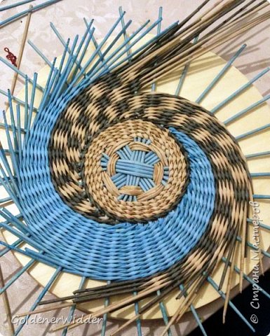 Мастер-класс Плетение Панно 40 см Спиральное плетение Бумага газетная Трубочки бумажные фото 17
