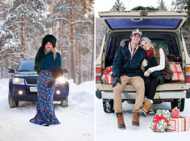 Новогодняя фотосессия с автомобилем