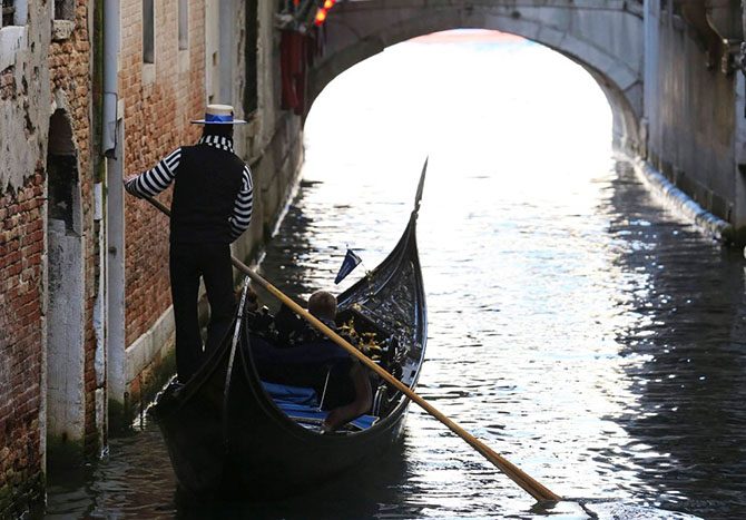 Как выглядит Венеция в период «большой воды» Венеция,Италия