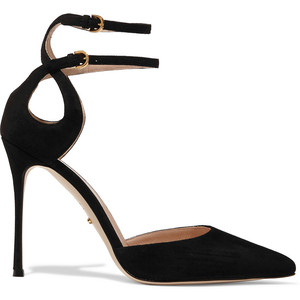 Sergio Rossi Cutout suede pumps