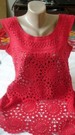 Туника из круглых мотивов