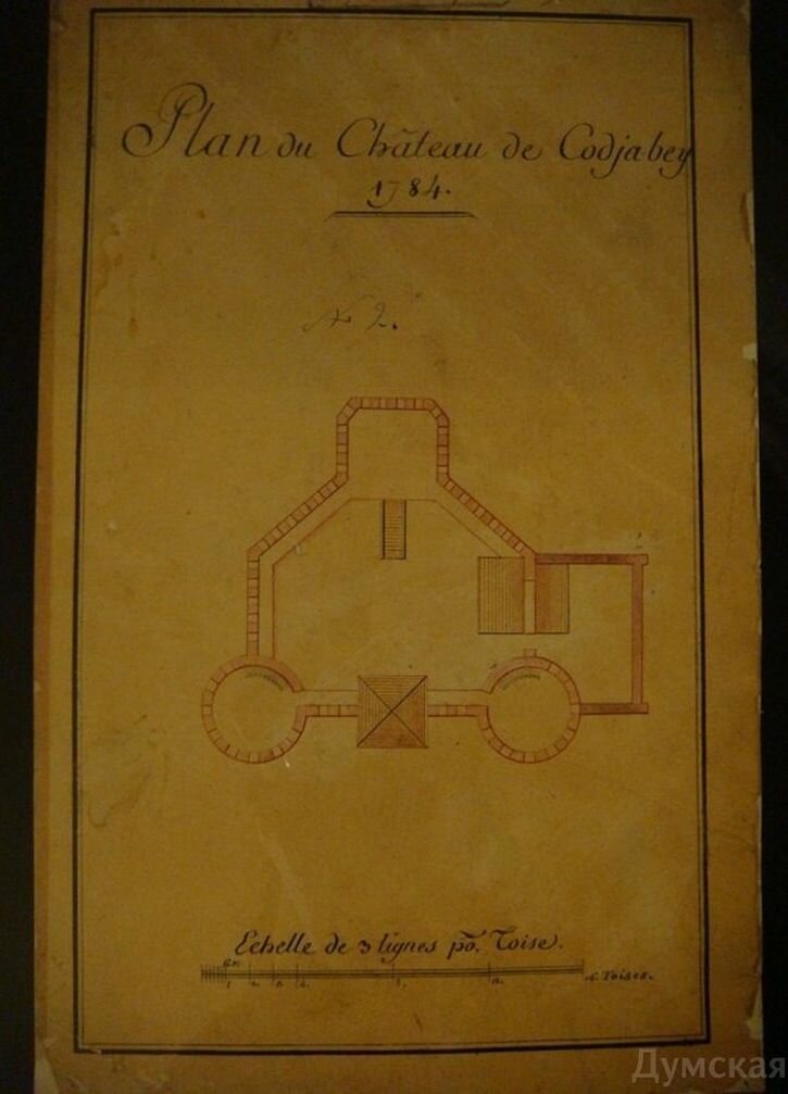 План крепости Хаджибей, опубликованный еще задолго до ее штурма - в 1784 году