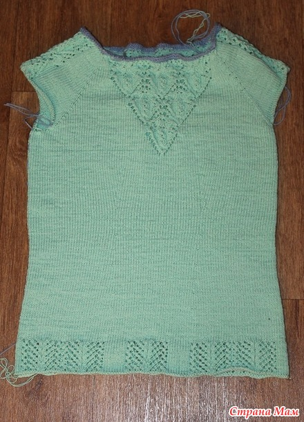 Вязаный женский пуловер Вязаный женский пуловер вязание спицами,Одежда,Хенд мейд