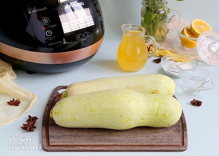 Ингредиенты для приготовления ананасов из кабачков / Изображение: дзен-канал technotion