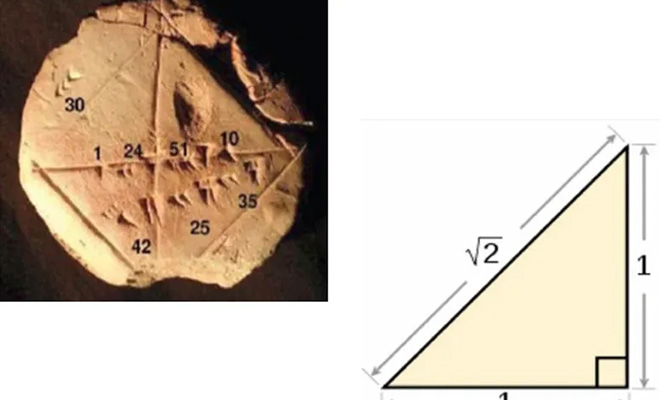Теорему Пифагора нашли на древних манускриптах. Но записи оказались старше эпохи, когда жил Пифагор п,Культура [1134516]