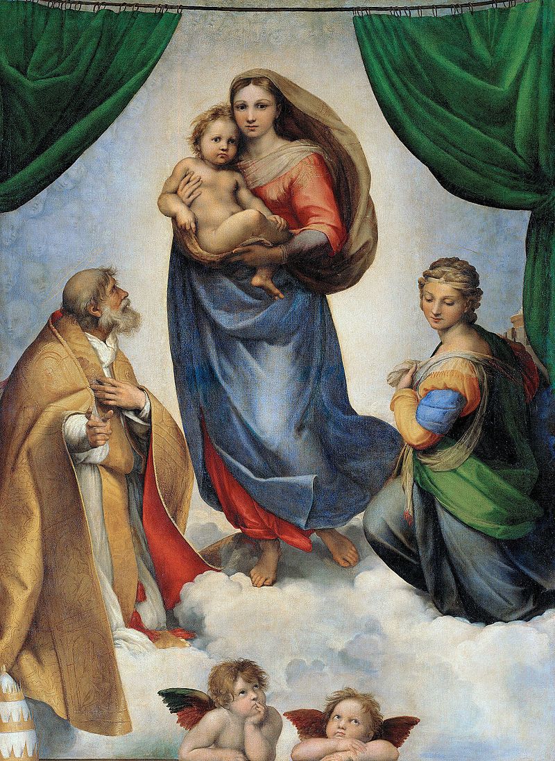 Рафаэль Сикстинская мадонна. 1512—1513 Sacra Conversazione, Madonna Sistina