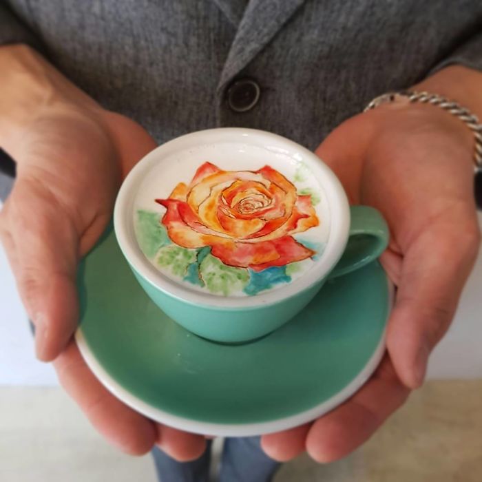 Artistic Barista From Korea Who Draws Art On Coffee.