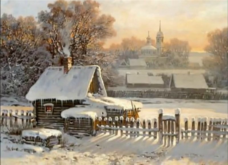 Зима - волшебница в творчестве художника Дмитрия Колпашникова
