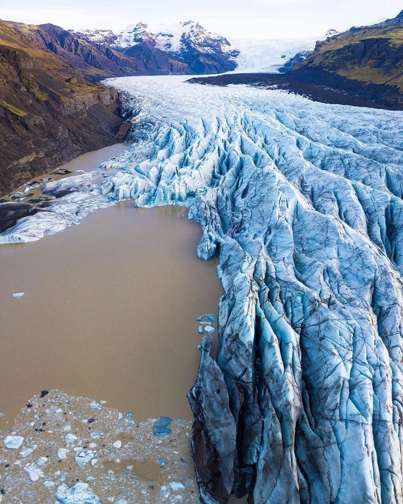 Ледник в Исландии дроны, фото с высоты, фотографии с дронов, фотография