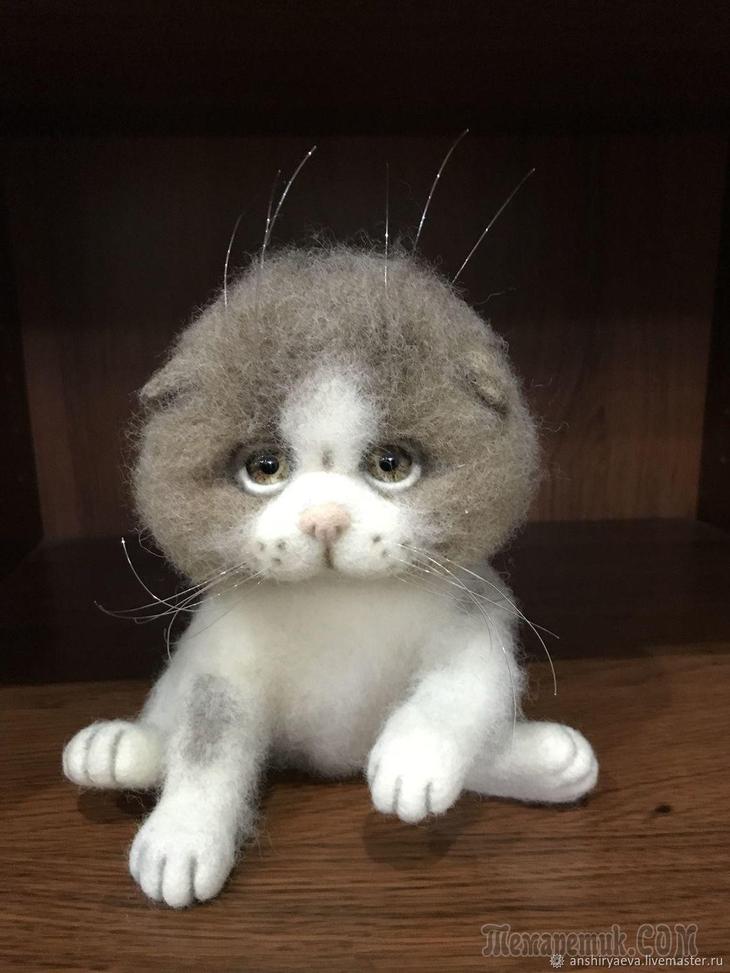 Котенок Листик игрушки,рукоделие,своими руками