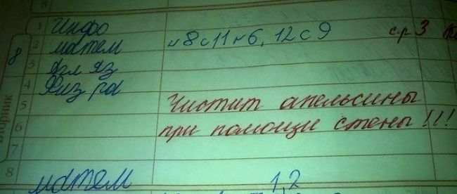 Уморительные замечания в школьных дневниках дневник, школа, замечания