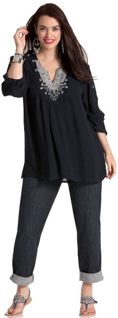 MONSOON ROMANTIC TOP - Long Sleeved - My Size, Plus Sized Women’s Fashion & Clothing.....love this whole outfit! Love the top!!