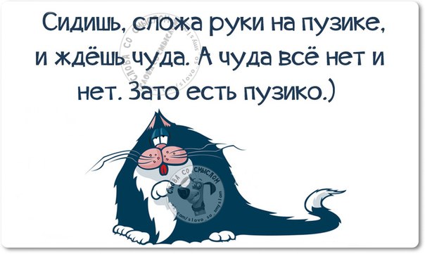 Сидишь сложа руки на пузике и ждешь чуда картинка