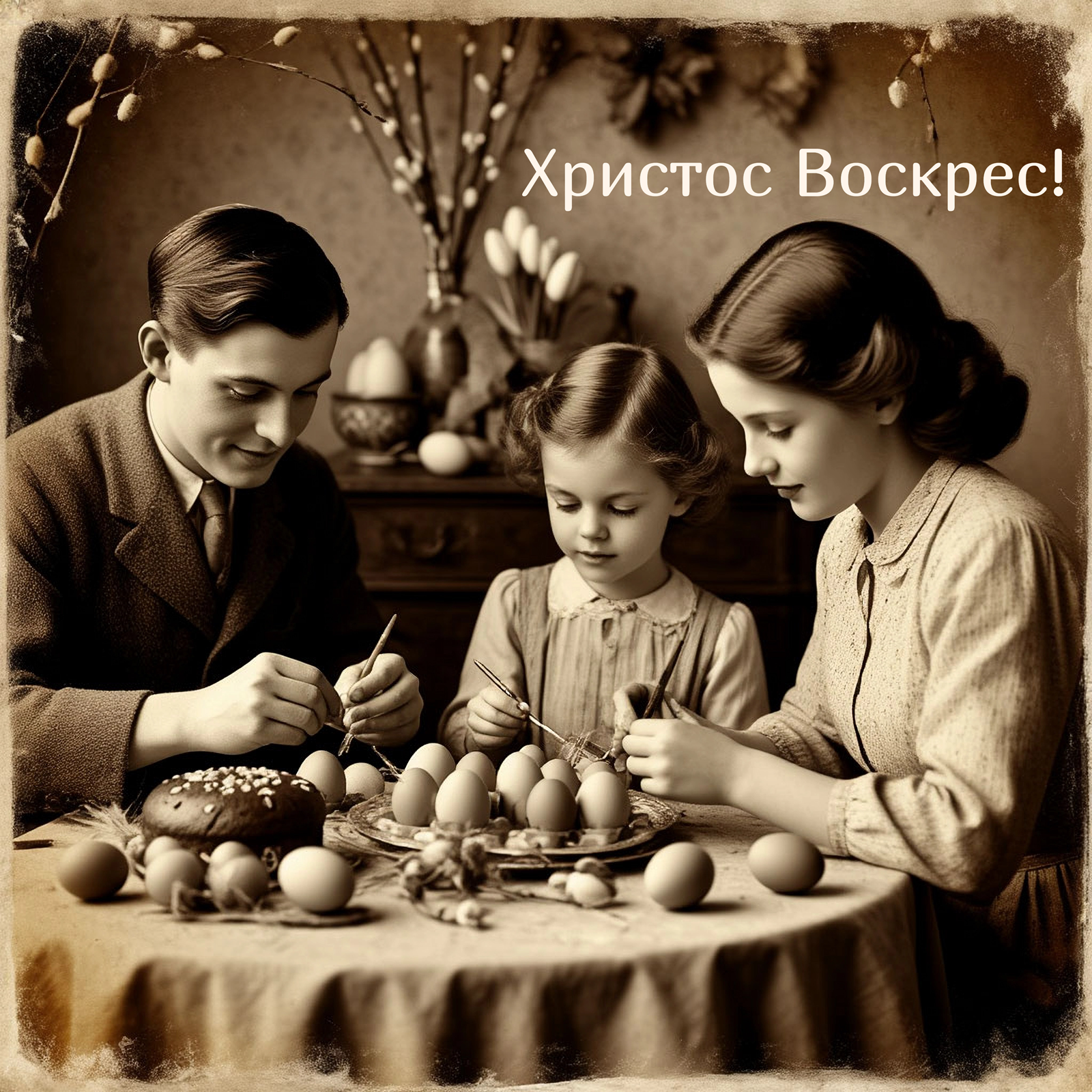 Как сделать семейную ИИ-открытку на Пасху из вашего фото: простые шаги и 4 готовых промта открытку, пасхальную, стиле, черты, точно, основе, загруженного, Максимально, сохрани, исходного, искажений, карикатурности, плане —, кулич, семейное, теплые, добавить, сделать, много, открытка