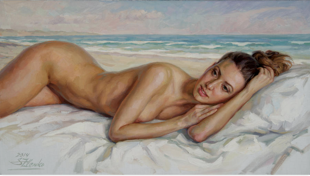 Sexy Naked Women Oil Painted On Canvas Stock Illustration Pornstreams 1