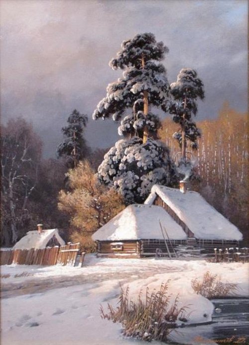 Зима - волшебница в творчестве  художника Дмитрия Колпашникова