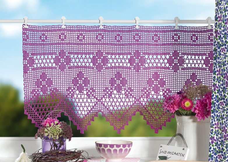 Вязание штор крючком вязание шторы,рукоделие,своими руками