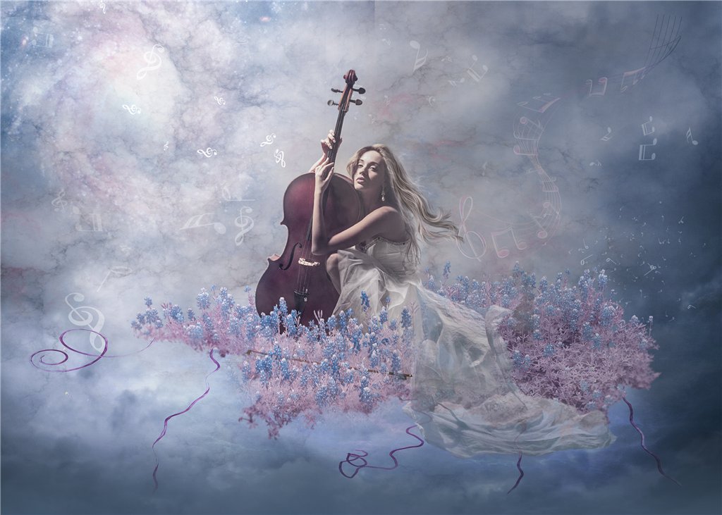 Романс среди. Скрипка душа. Девушка со скрипкой на берегу моря. Музыкальное Вдохновение.
