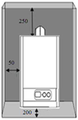 Схема монтажа настенного газового котла в шкафу