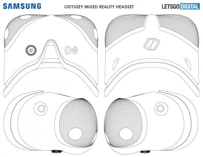 Виртуальный шлем Samsung в форм-факторе глаз мухи Samsung, insideout, камер, данные, пользователя, встроенными, четырьмя, оснащена, отслеживание, гарнитура, камерами, более, корпусу, предыдущими, моделями, патентованной, версии, устройства, встроенных, значительно