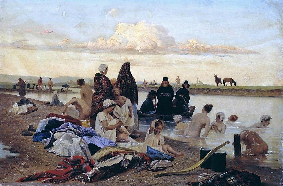 Лев Соловьёв, «Монахи. Не туда заехали» 1870, холст, масло, Сумский ХМ