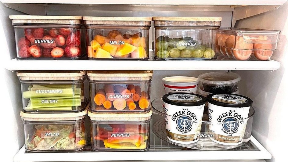 7 вдохновляющих примеров организации холодильника можно, фрукты, блогера, емкости, холодильника, продукты, Поставьте, овощи, время, удобно, контейнеры, полки, продуктов, хранения, которые, просто, пространство, компании, поставить, места
