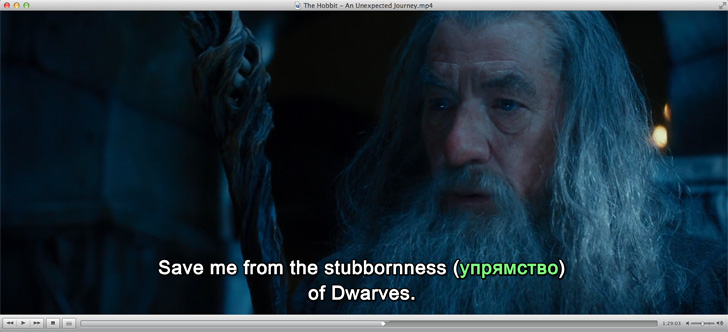 Субтитры в VLC для Mac
