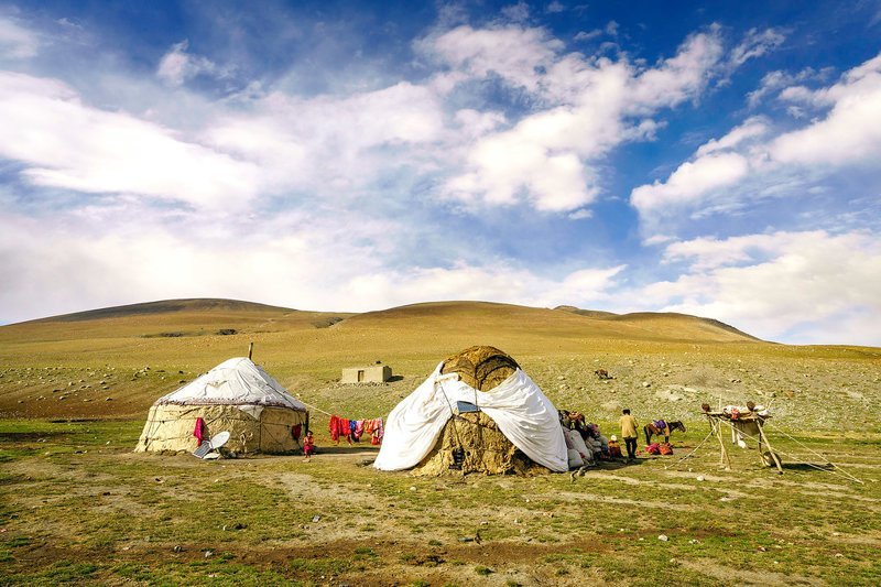 Поселение киргизов Ваханский коридор, афганистан, вид, горы, природа, путешествие, фотомир
