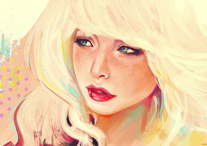 Блондинка картина