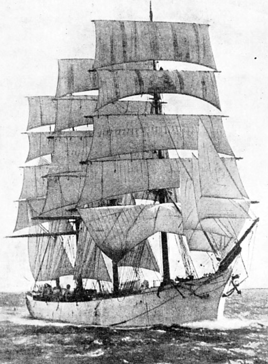 Британский четырехмачтовый барк "Пинмор", 2431 бр.т.