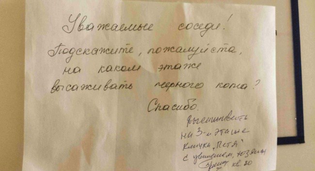 веселые записки от соседей