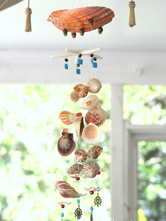 Идея дизайна музыки ветра из ракушек