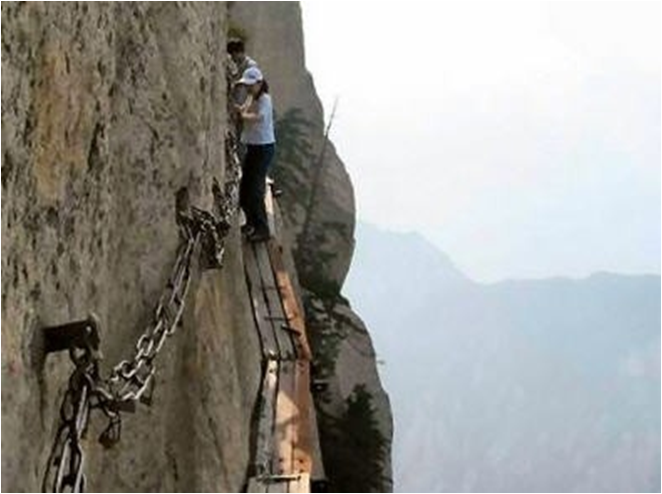 Тропа смерти (Huashan Mountain). Слабонервным лучше даже не смотреть. Тропа смерти (Huashan Mountain). Слабонервным лучше даже не смотреть.