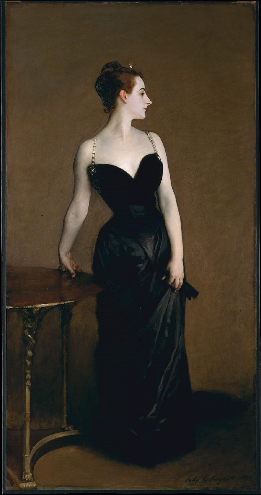 Джон Сингер Сарджент, мадам X (Вирджини Амели Авеньо Готро) (1883–84). Коллекция Метрополитен-музея