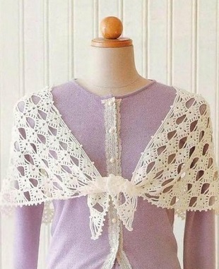 Схема ажурной шали