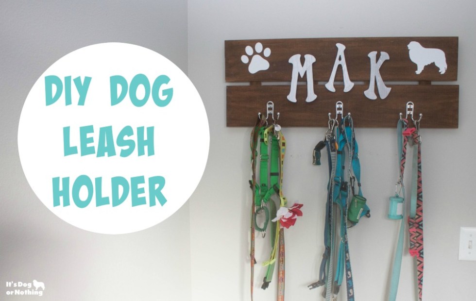 Can't find the dog leash holder you want? It's easier than you think to create your own! Here's how I created my own DIY dog leash holder.