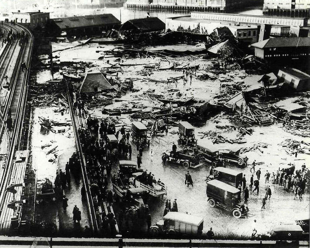 Исторические кадры сахарного потопа в Бостоне